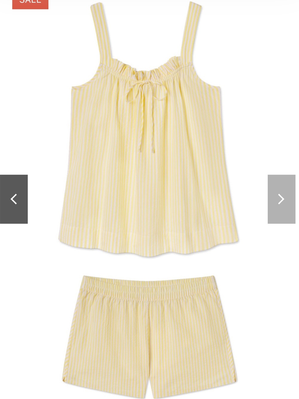 Lake Pajamas Alice Shorts Set in Zest Seersucker